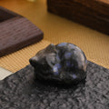 Cat Decor Obsidian Cat Crystal Figurines Crystals for Cat Lovers Men Women Lucky Cute Cat Statue Loss of Cat Sympathy Gift Cute Decoration